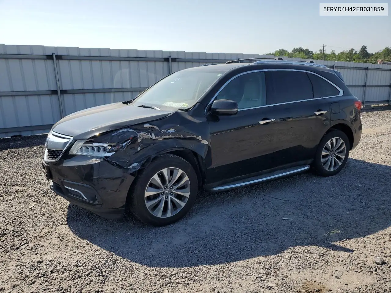 2014 Acura Mdx Technology VIN: 5FRYD4H42EB031859 Lot: 62198125