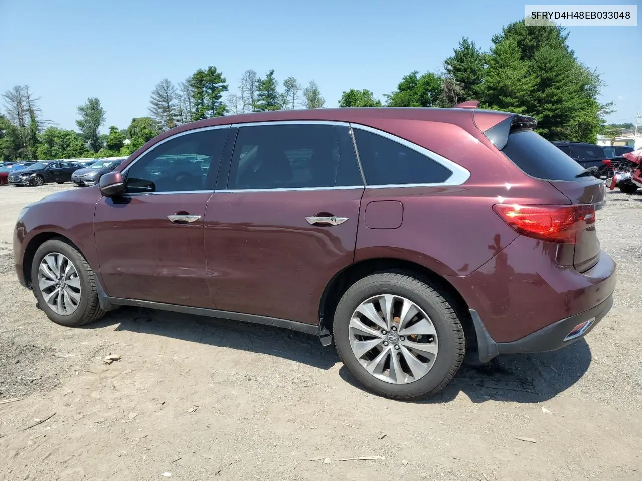 2014 Acura Mdx Technology VIN: 5FRYD4H48EB033048 Lot: 62376795
