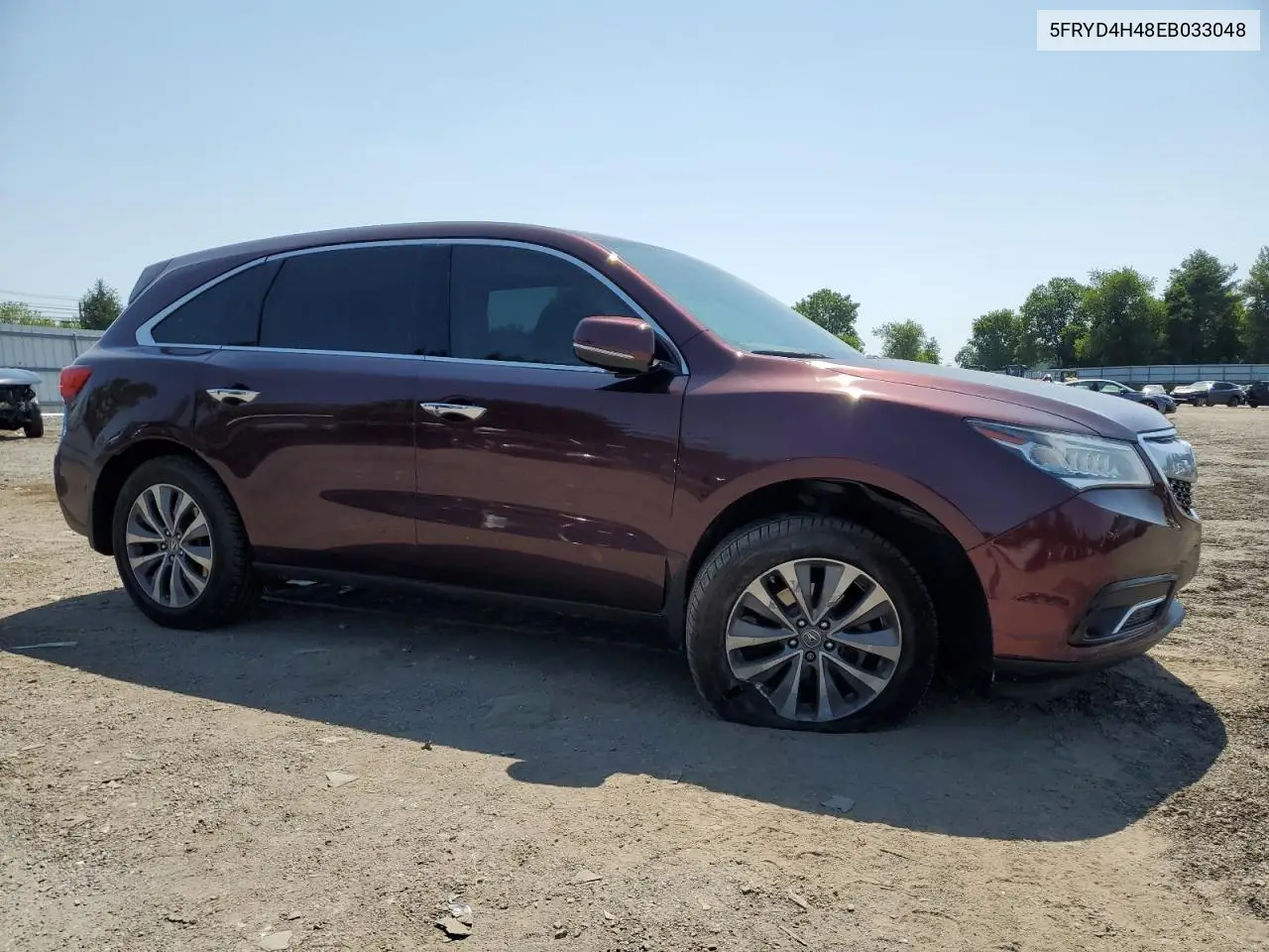 2014 Acura Mdx Technology VIN: 5FRYD4H48EB033048 Lot: 62376795