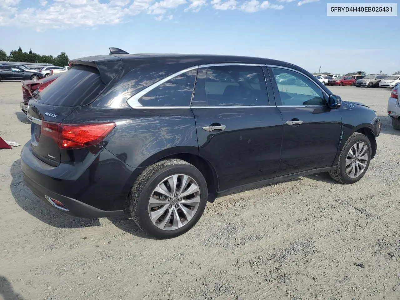 2014 Acura Mdx Technology VIN: 5FRYD4H40EB025431 Lot: 62421465