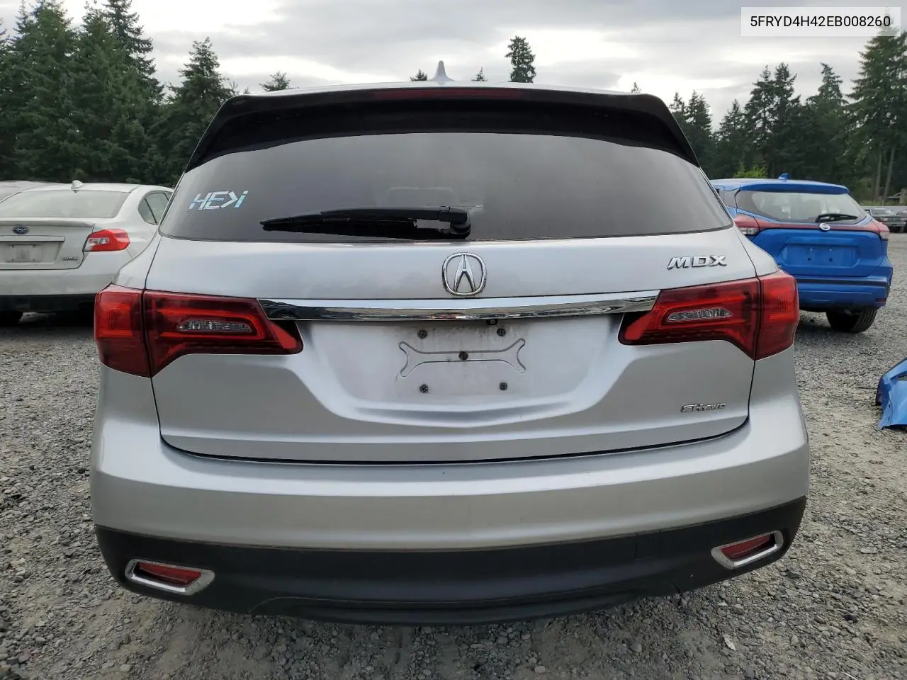 2014 Acura Mdx Technology VIN: 5FRYD4H42EB008260 Lot: 62508895