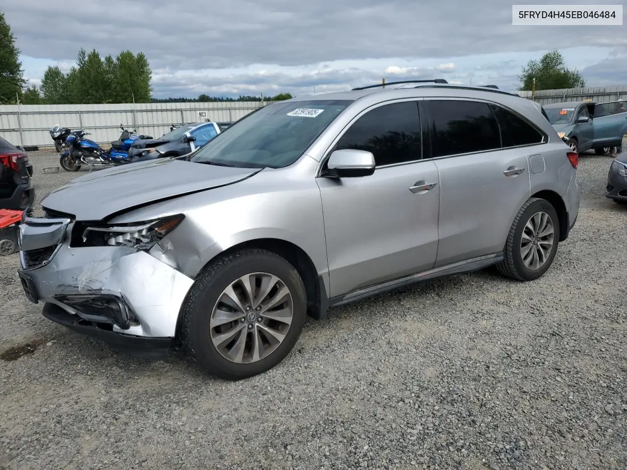 2014 Acura Mdx Technology VIN: 5FRYD4H45EB046484 Lot: 62591905