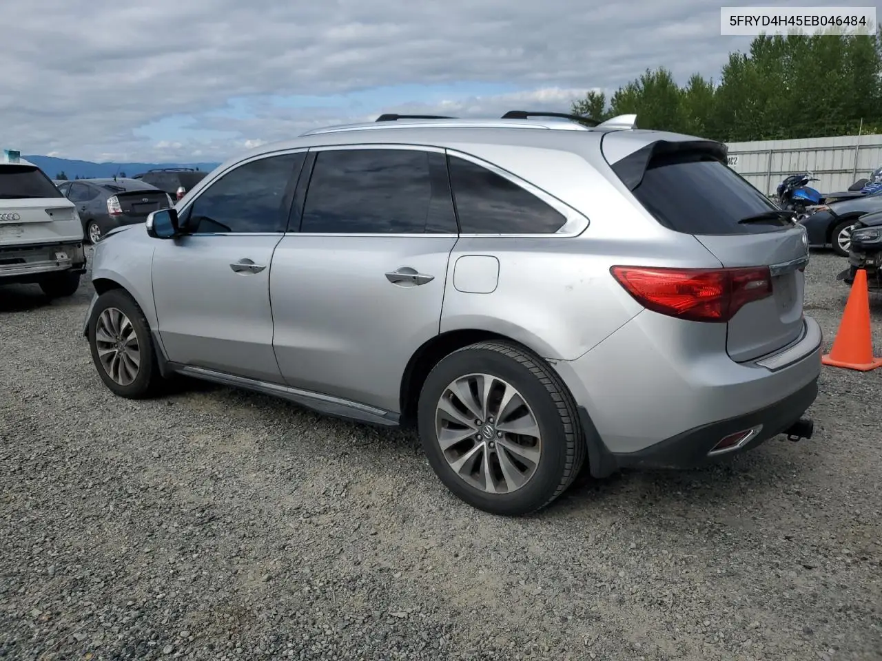 2014 Acura Mdx Technology VIN: 5FRYD4H45EB046484 Lot: 62591905