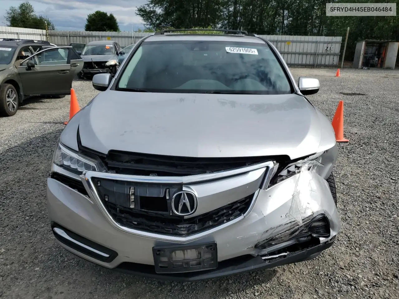 2014 Acura Mdx Technology VIN: 5FRYD4H45EB046484 Lot: 62591905
