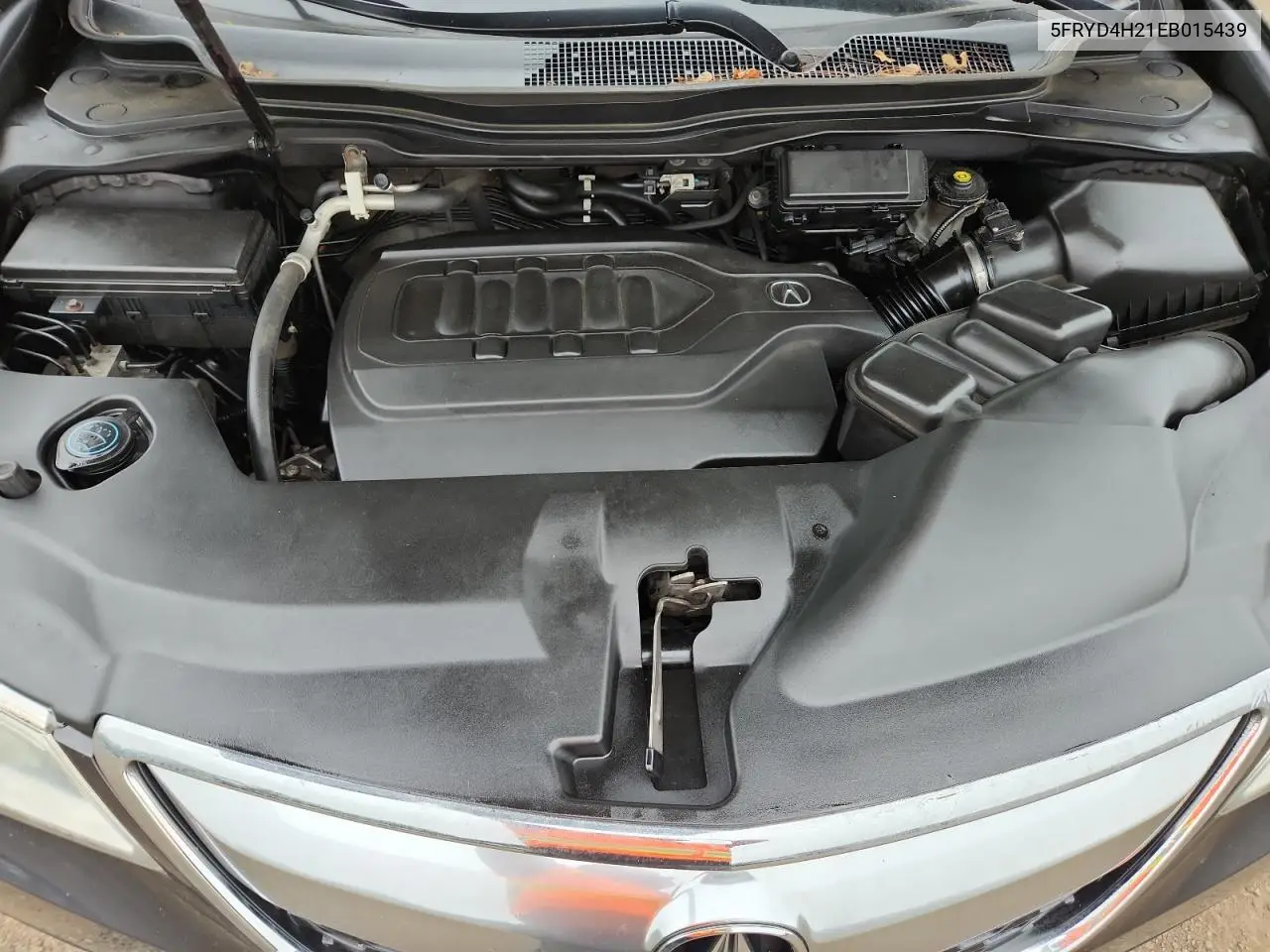2014 Acura Mdx VIN: 5FRYD4H21EB015439 Lot: 62651585