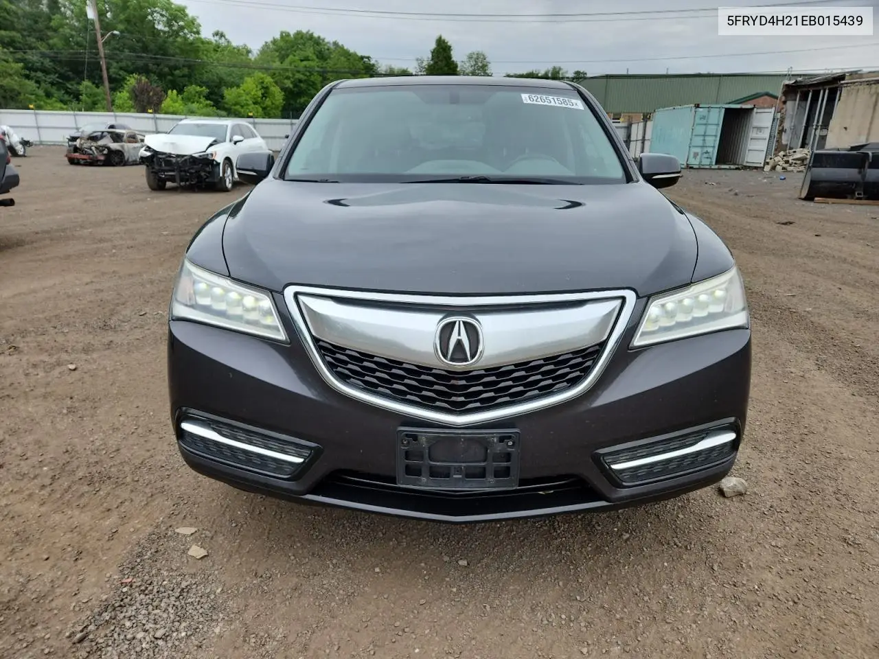 2014 Acura Mdx VIN: 5FRYD4H21EB015439 Lot: 62651585