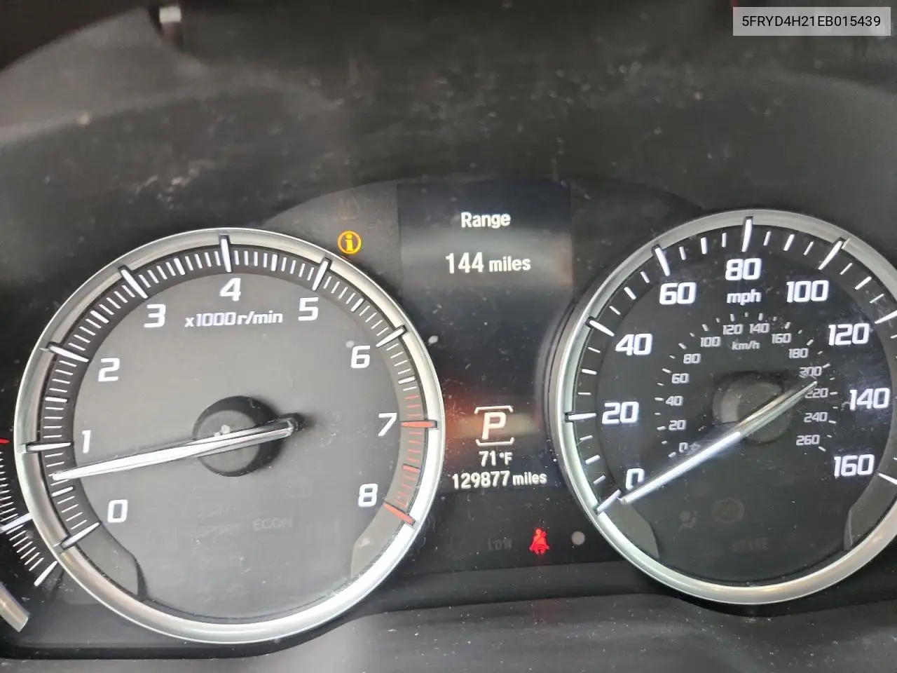 2014 Acura Mdx VIN: 5FRYD4H21EB015439 Lot: 62651585