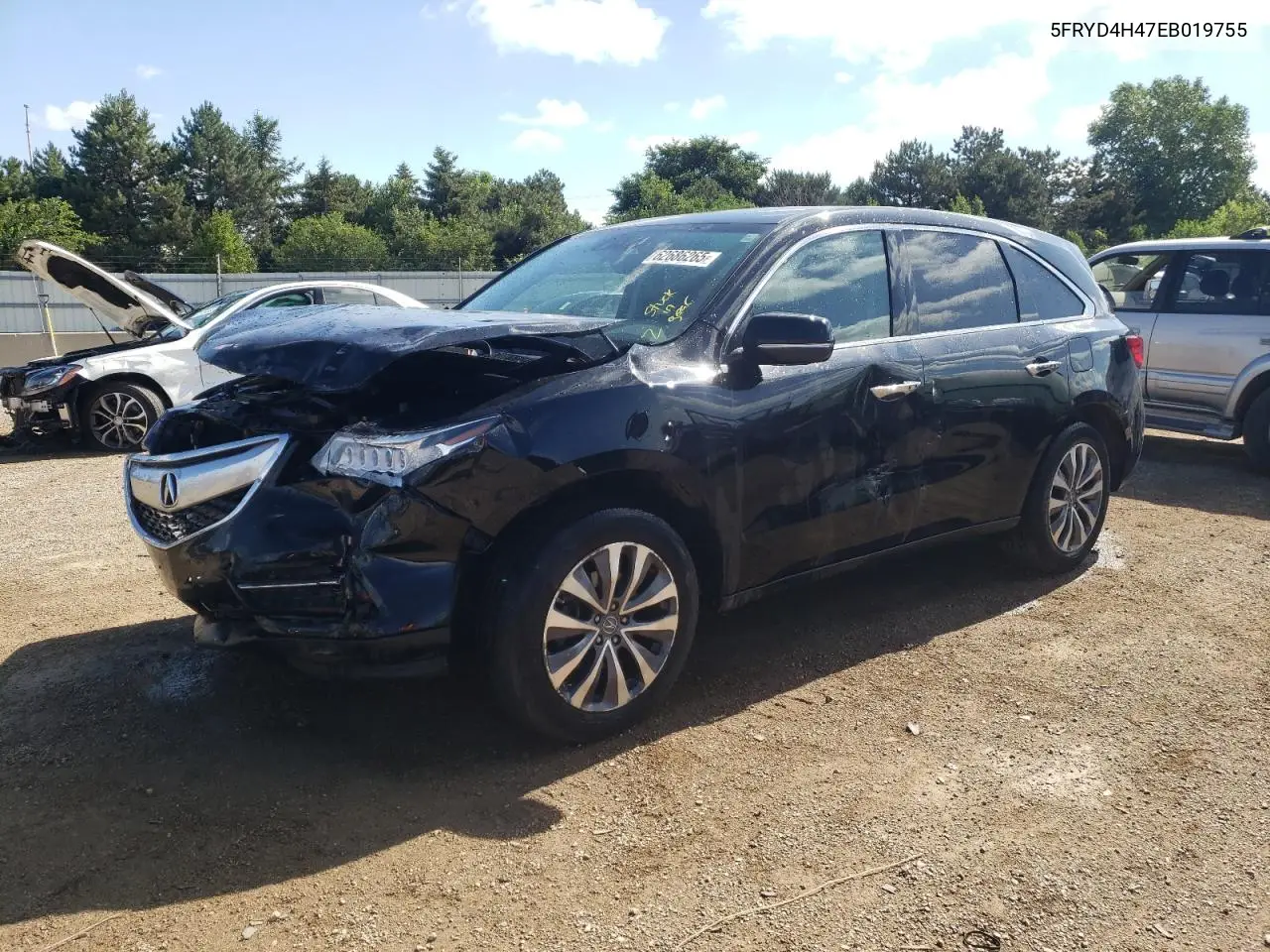 2014 Acura Mdx Technology VIN: 5FRYD4H47EB019755 Lot: 62686265