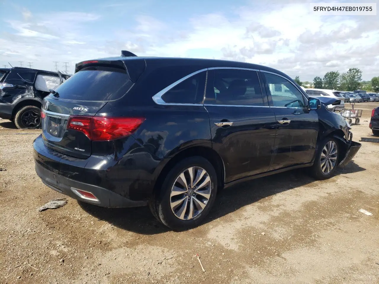 2014 Acura Mdx Technology VIN: 5FRYD4H47EB019755 Lot: 62686265
