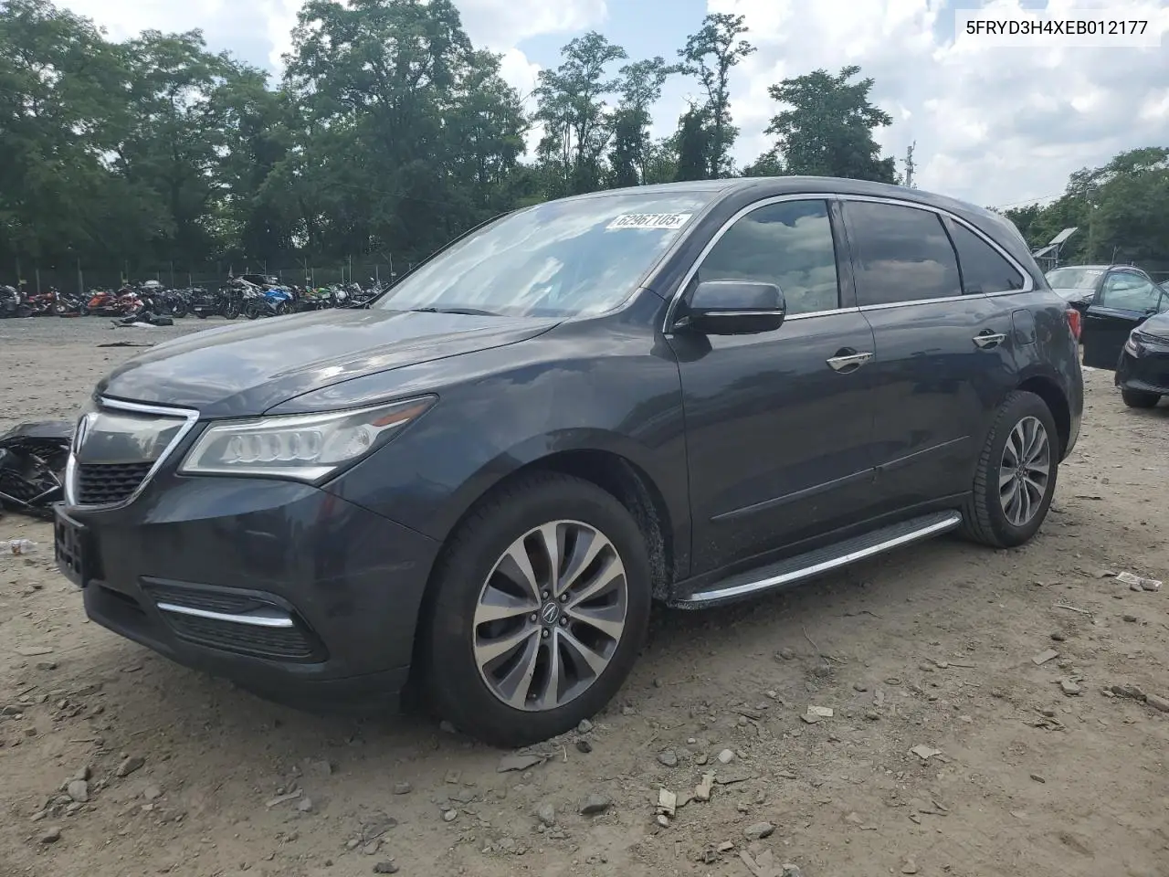 2014 Acura Mdx Technology VIN: 5FRYD3H4XEB012177 Lot: 62967105