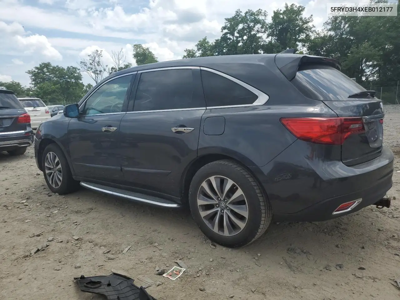 2014 Acura Mdx Technology VIN: 5FRYD3H4XEB012177 Lot: 62967105
