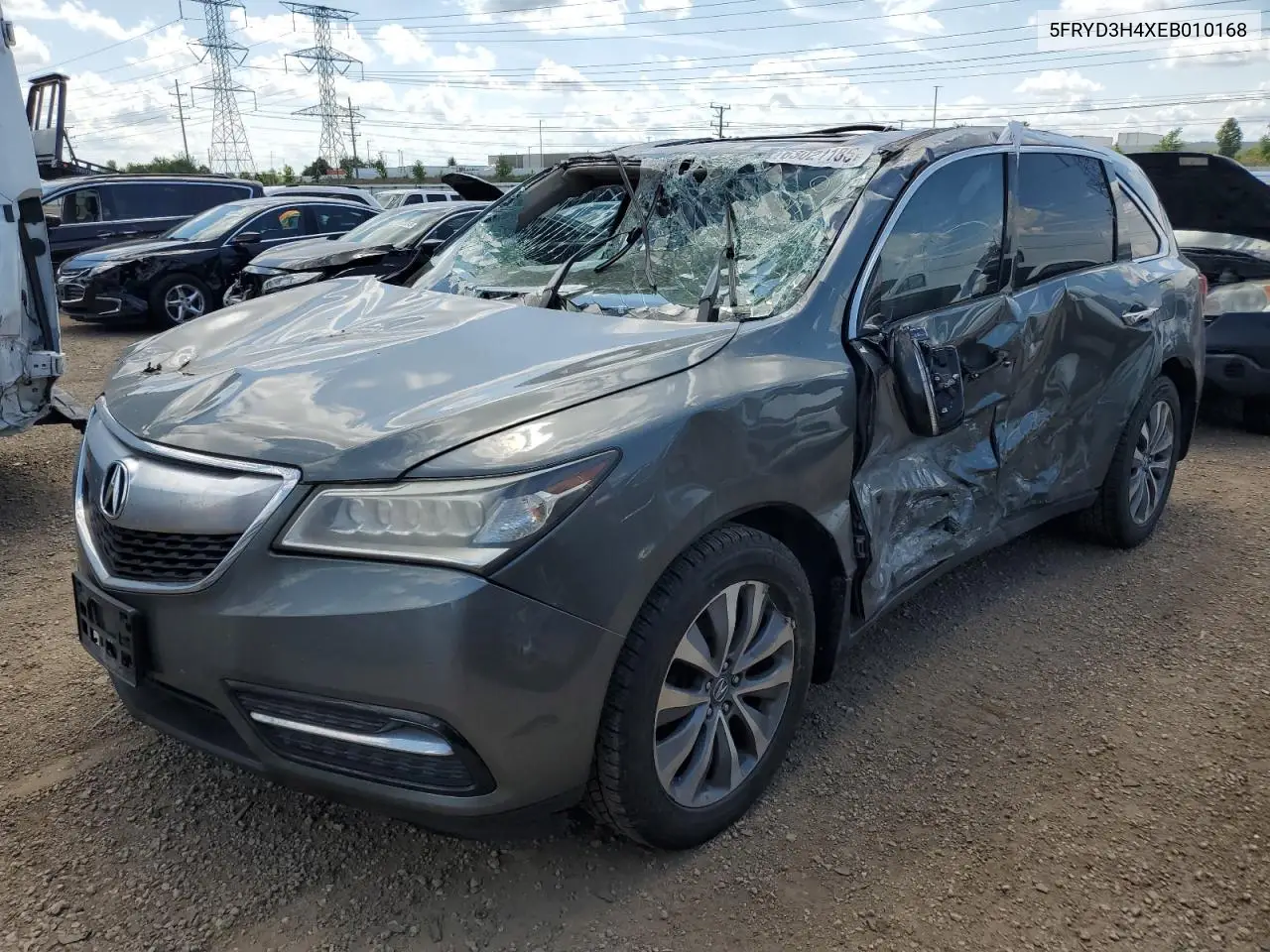 2014 Acura Mdx Technology VIN: 5FRYD3H4XEB010168 Lot: 63021185