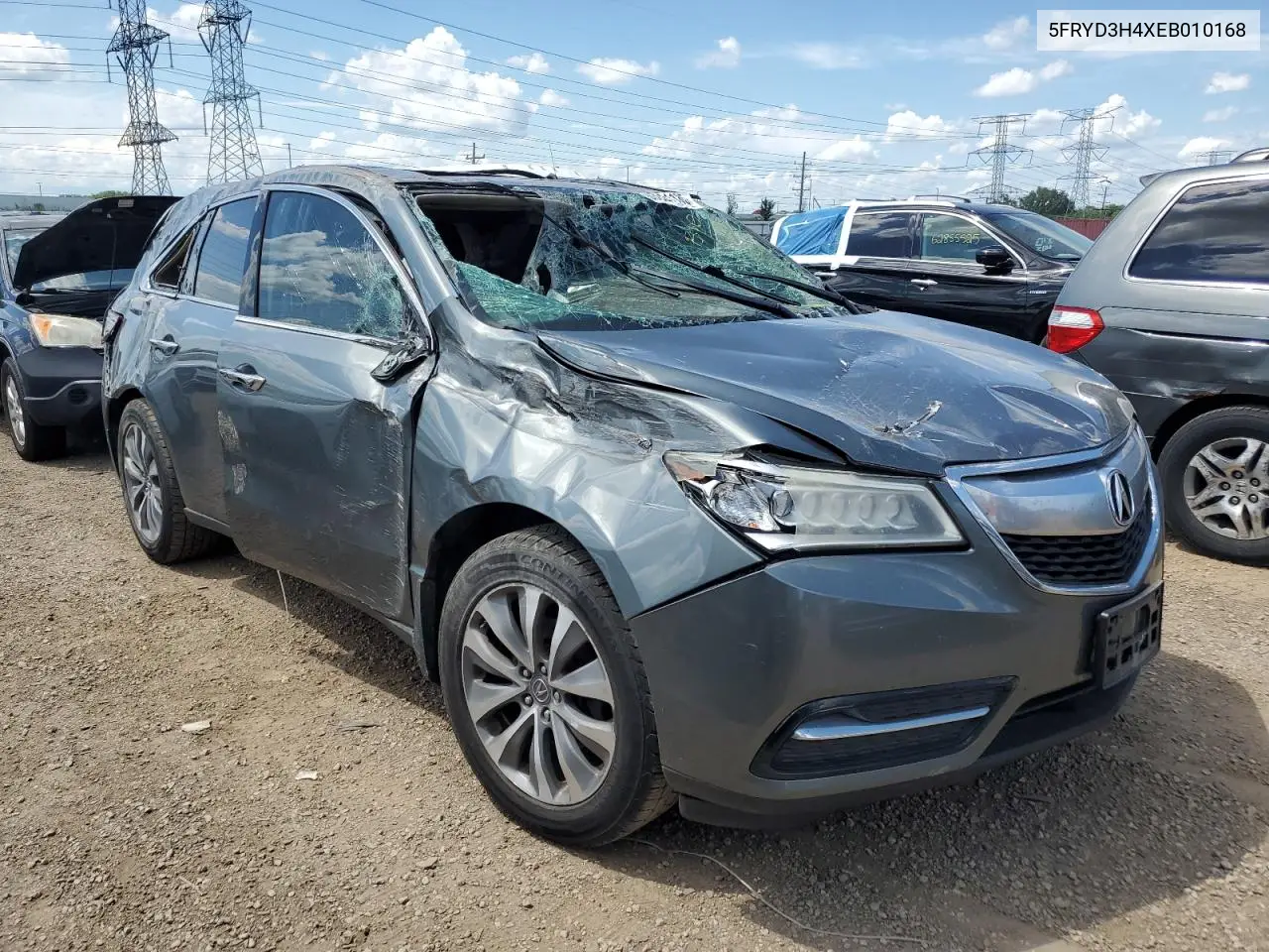 2014 Acura Mdx Technology VIN: 5FRYD3H4XEB010168 Lot: 63021185