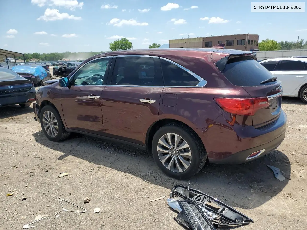 2014 Acura Mdx Technology VIN: 5FRYD4H46EB049863 Lot: 63079295