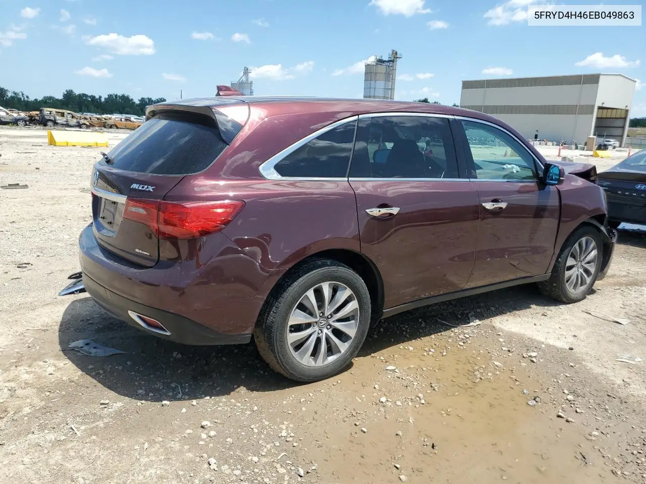2014 Acura Mdx Technology VIN: 5FRYD4H46EB049863 Lot: 63079295