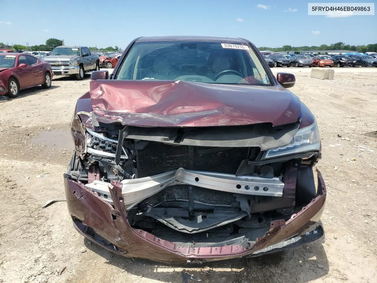 2014 Acura Mdx Technology VIN: 5FRYD4H46EB049863 Lot: 63079295