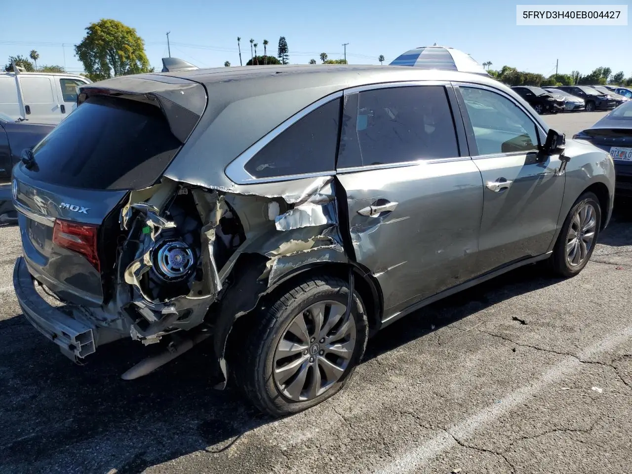 2014 Acura Mdx Technology VIN: 5FRYD3H40EB004427 Lot: 63257805