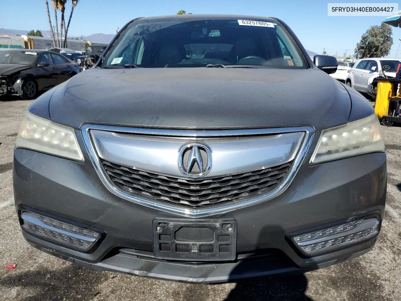 2014 Acura Mdx Technology VIN: 5FRYD3H40EB004427 Lot: 63257805