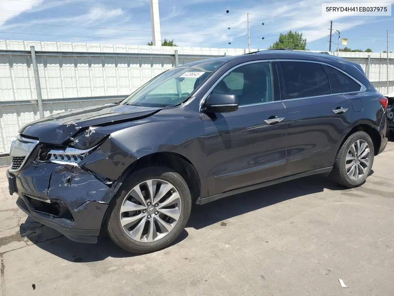 2014 Acura Mdx Technology VIN: 5FRYD4H41EB037975 Lot: 63296645