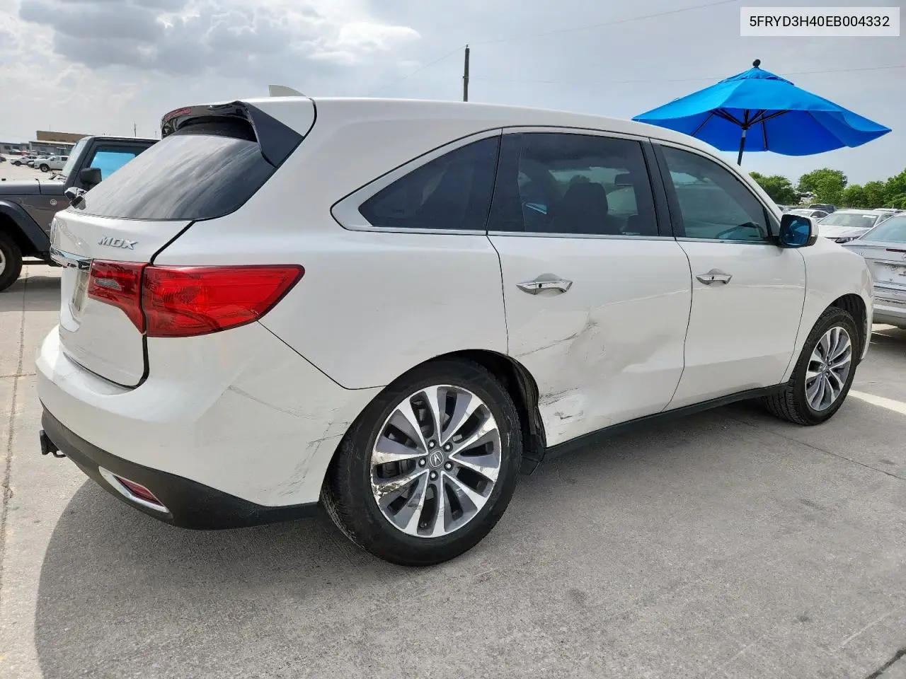 2014 Acura Mdx Technology VIN: 5FRYD3H40EB004332 Lot: 63332545