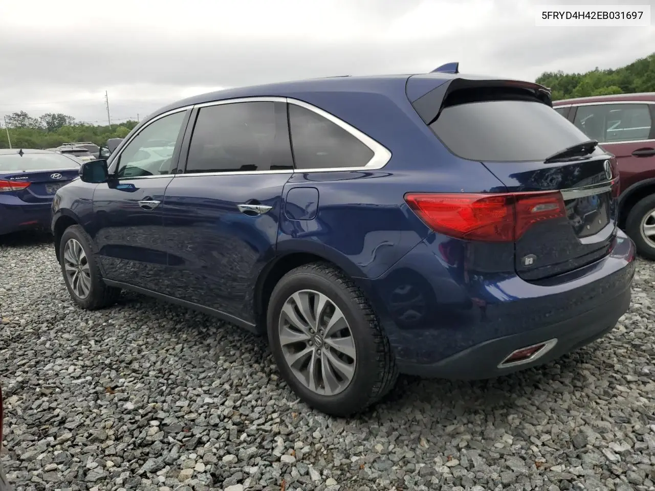 2014 Acura Mdx Technology VIN: 5FRYD4H42EB031697 Lot: 63367625