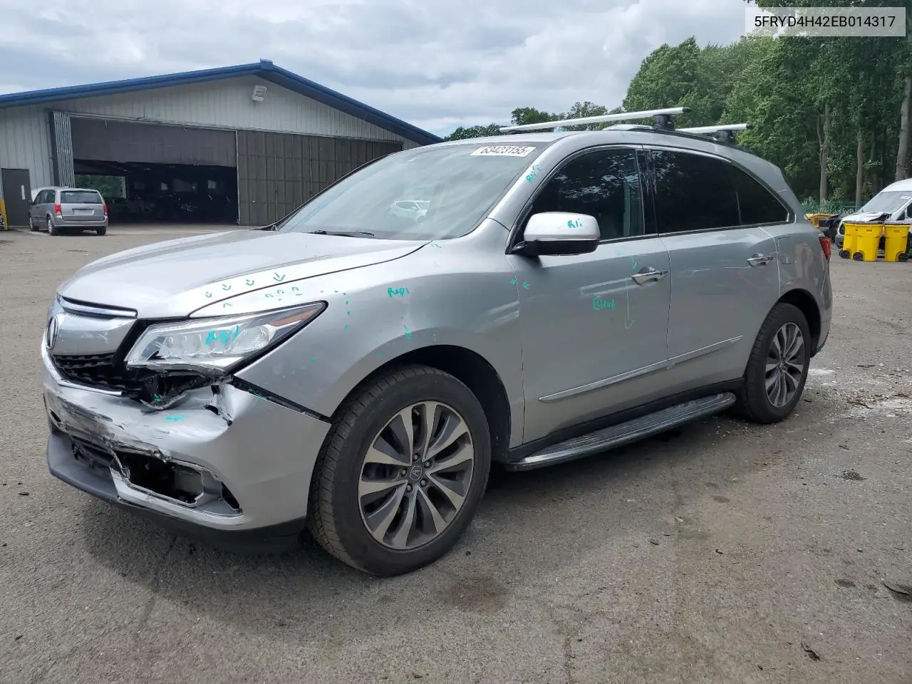 2014 Acura Mdx Technology VIN: 5FRYD4H42EB014317 Lot: 63423155