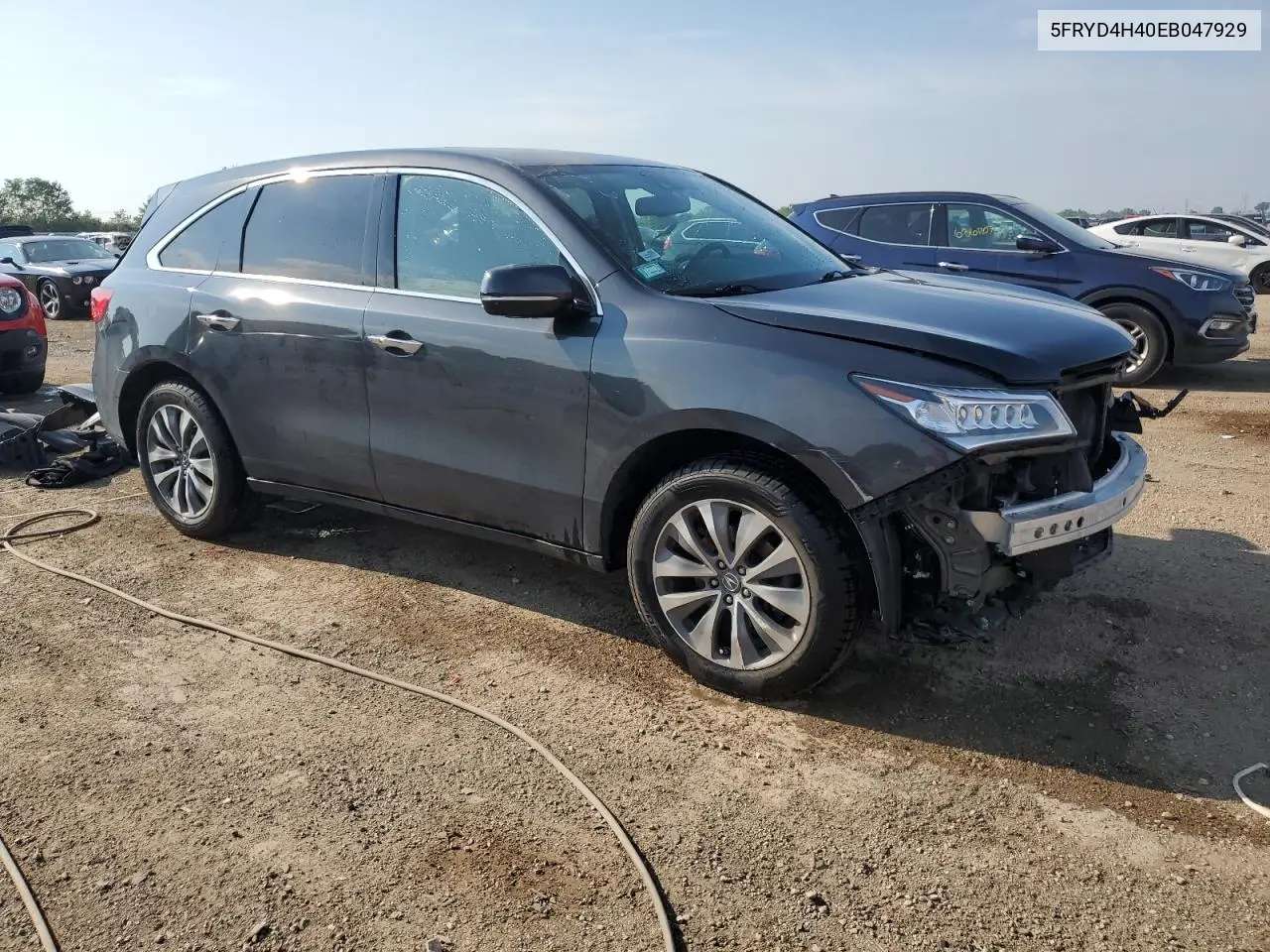 2014 Acura Mdx Technology VIN: 5FRYD4H40EB047929 Lot: 63595925
