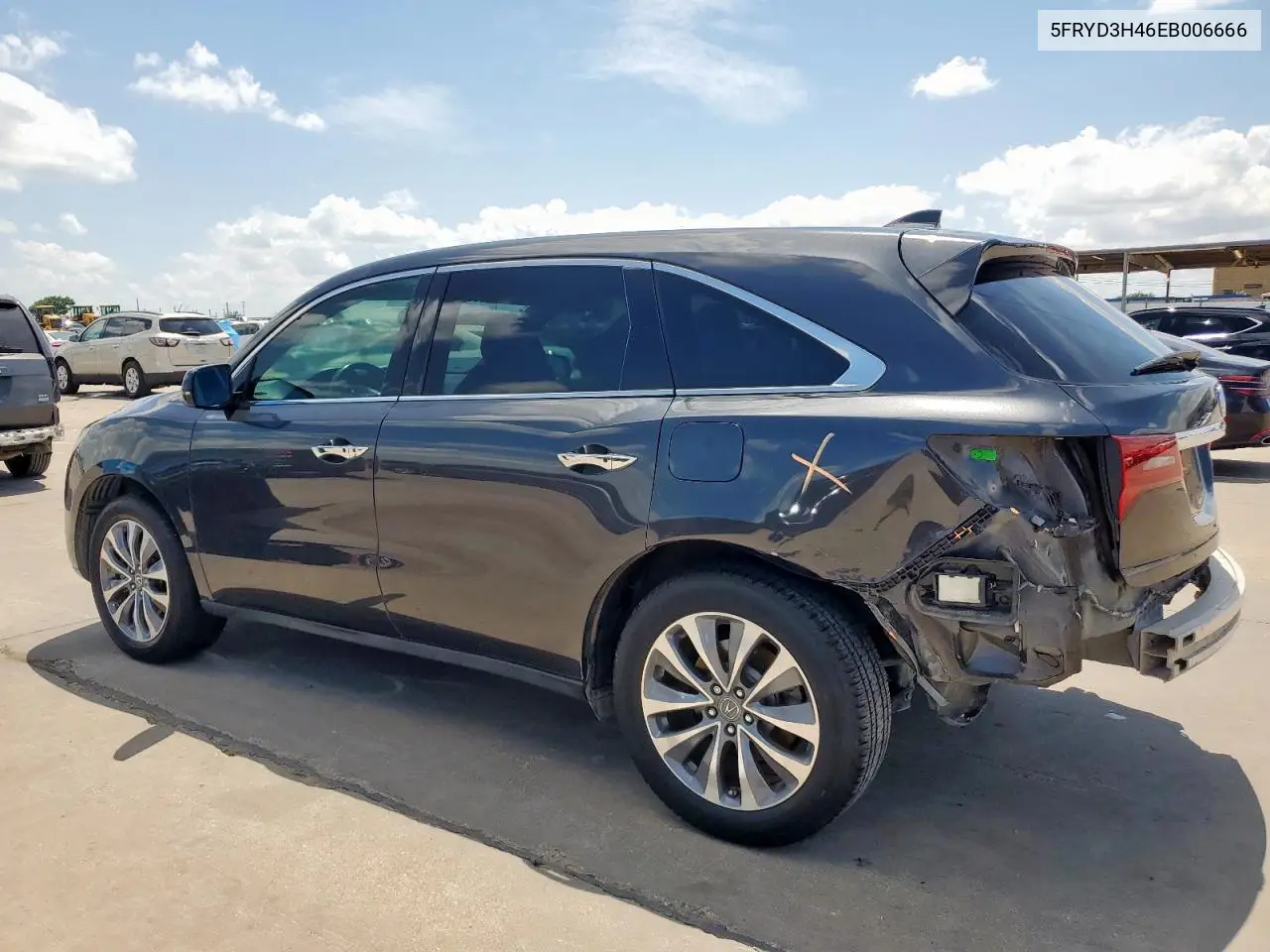 2014 Acura Mdx Technology VIN: 5FRYD3H46EB006666 Lot: 63863695