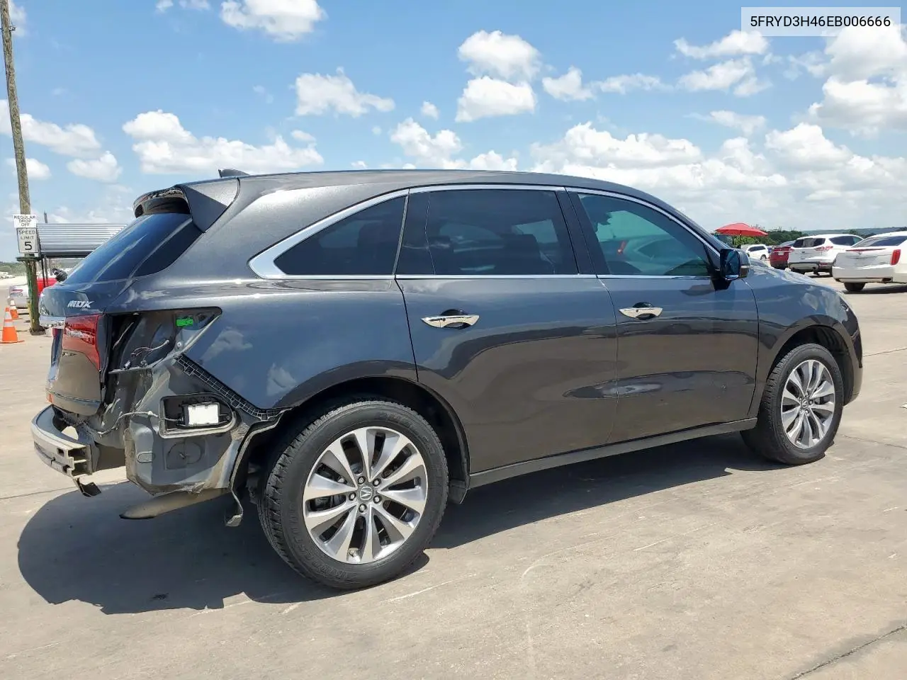 2014 Acura Mdx Technology VIN: 5FRYD3H46EB006666 Lot: 63863695