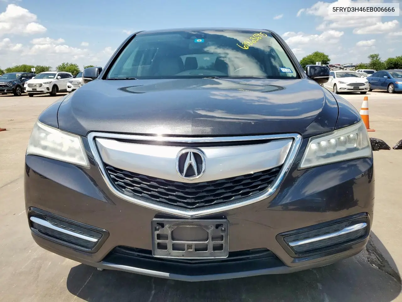 2014 Acura Mdx Technology VIN: 5FRYD3H46EB006666 Lot: 63863695