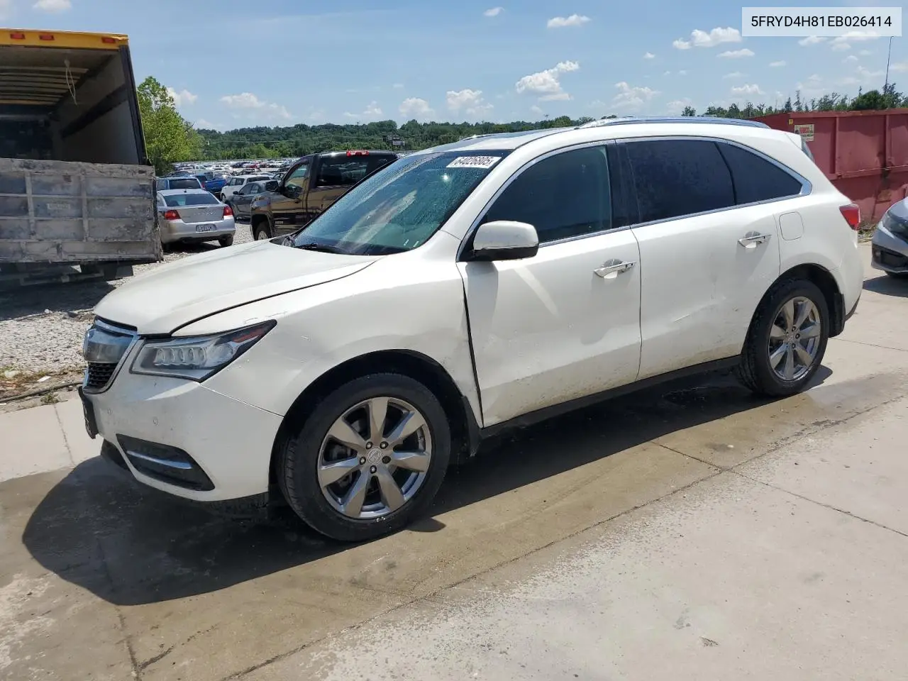 2014 Acura Mdx Advance VIN: 5FRYD4H81EB026414 Lot: 64026805
