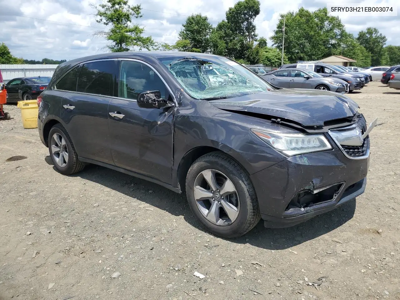 2014 Acura Mdx VIN: 5FRYD3H21EB003074 Lot: 64142215