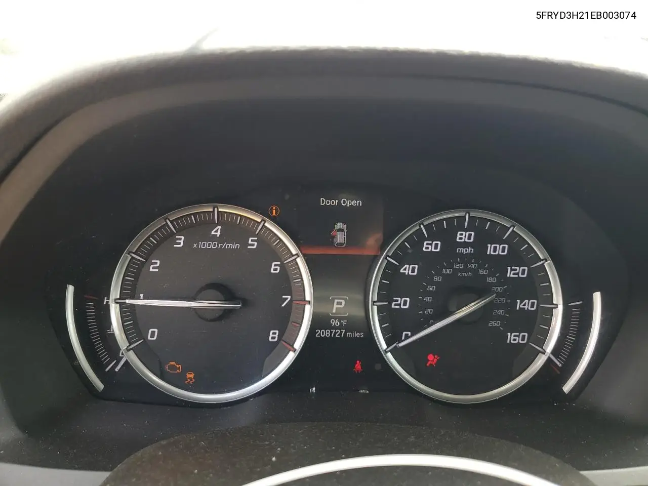 2014 Acura Mdx VIN: 5FRYD3H21EB003074 Lot: 64142215