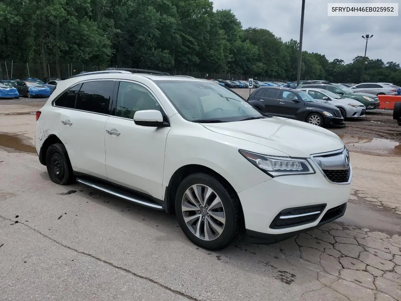 2014 Acura Mdx Technology VIN: 5FRYD4H46EB025952 Lot: 64255615