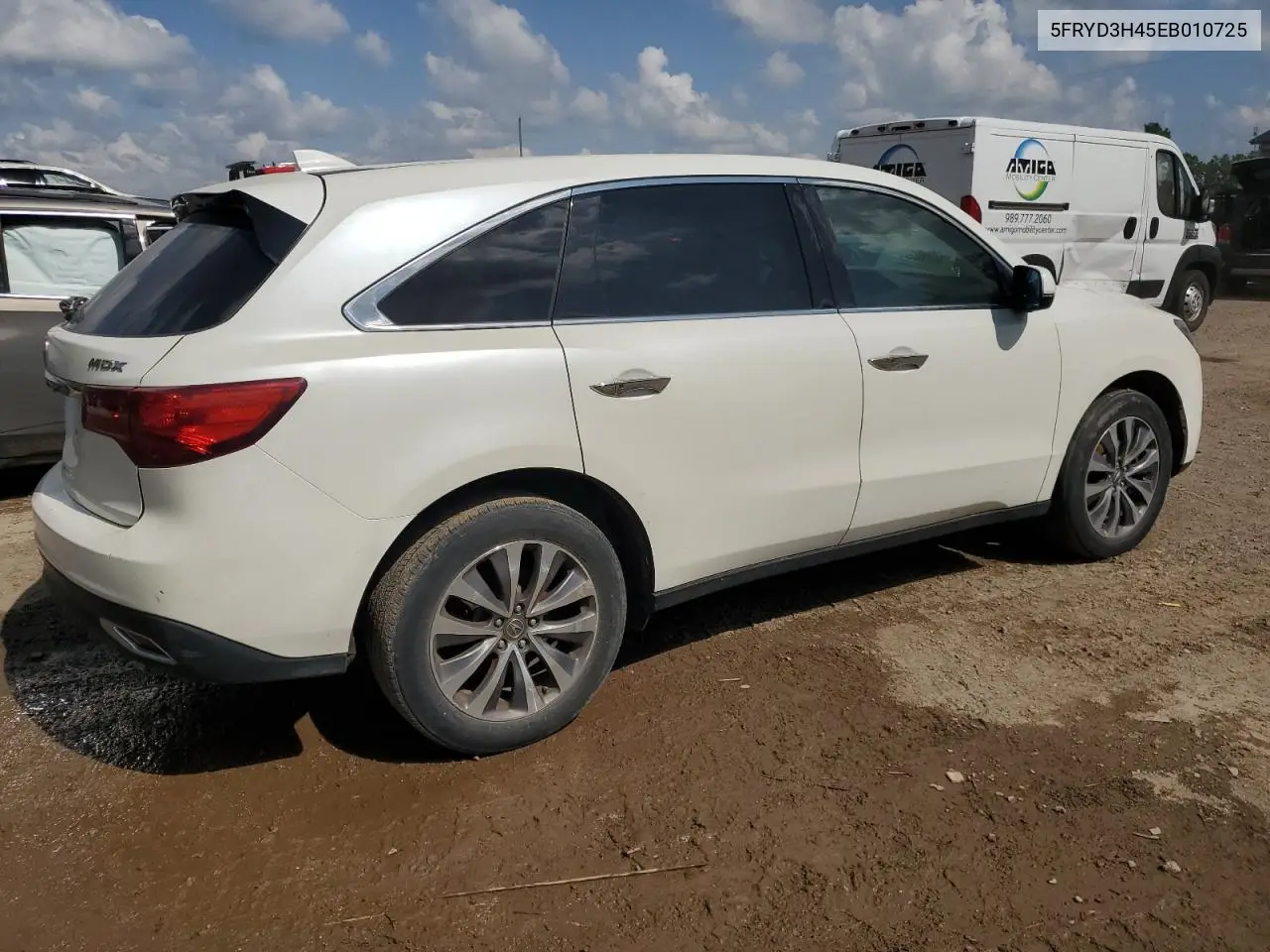 2014 Acura Mdx Technology VIN: 5FRYD3H45EB010725 Lot: 64377315