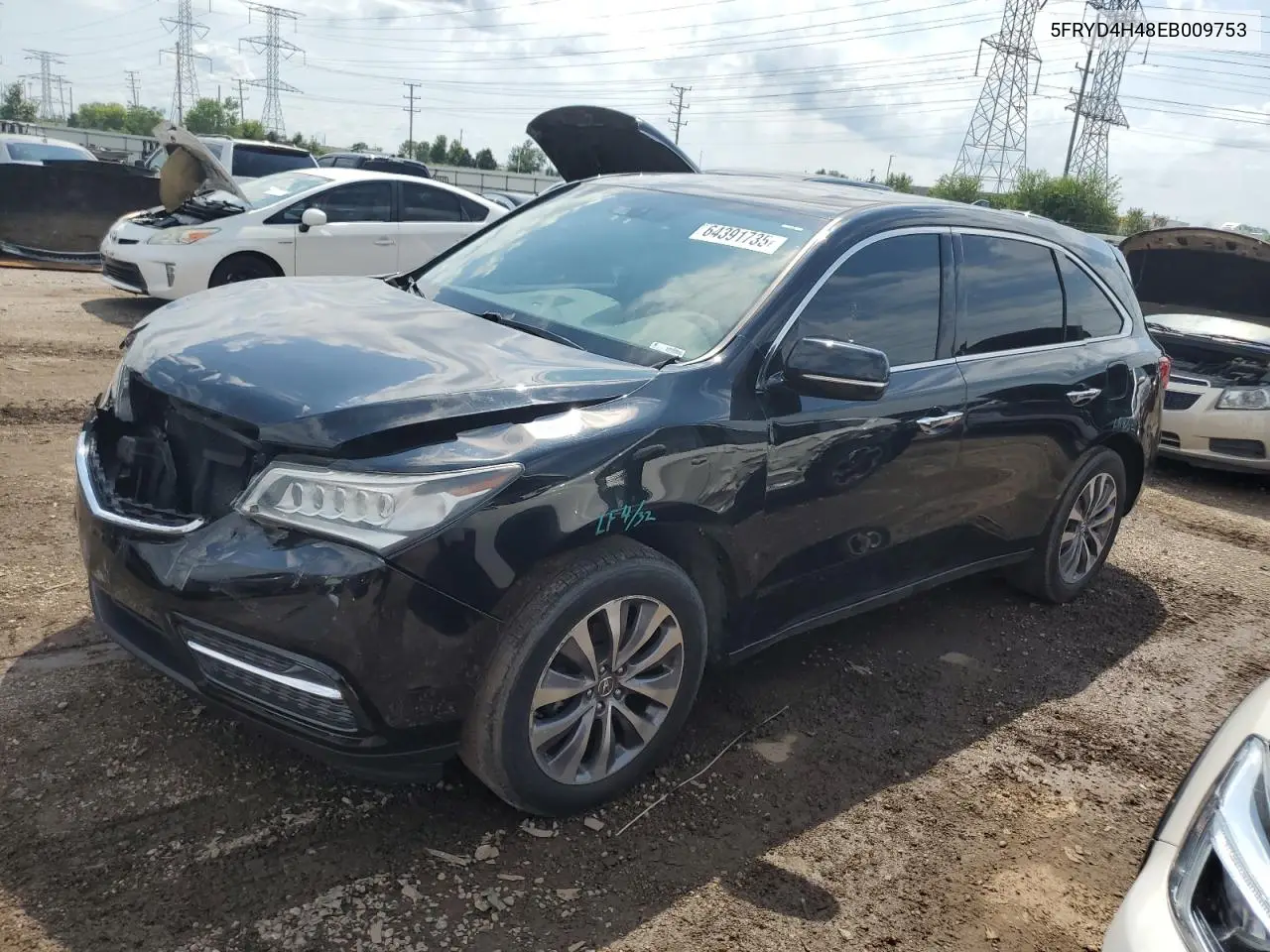 2014 Acura Mdx Technology VIN: 5FRYD4H48EB009753 Lot: 64391735