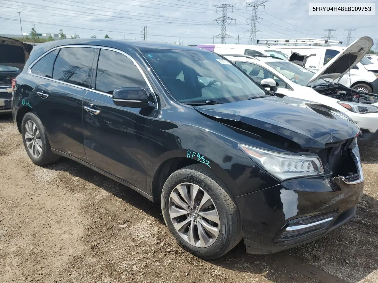 2014 Acura Mdx Technology VIN: 5FRYD4H48EB009753 Lot: 64391735
