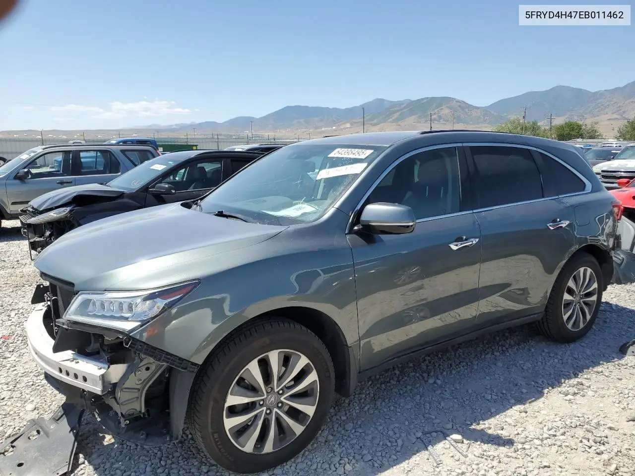 2014 Acura Mdx Technology VIN: 5FRYD4H47EB011462 Lot: 64398495