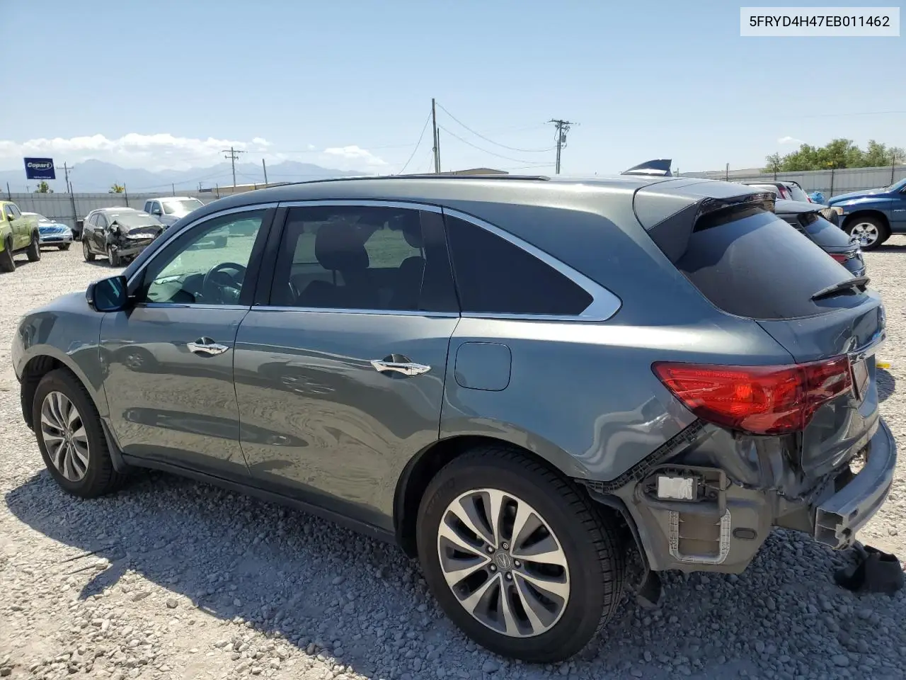 2014 Acura Mdx Technology VIN: 5FRYD4H47EB011462 Lot: 64398495