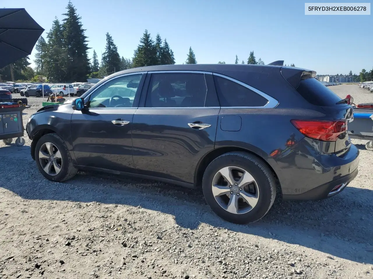 2014 Acura Mdx VIN: 5FRYD3H2XEB006278 Lot: 64420985