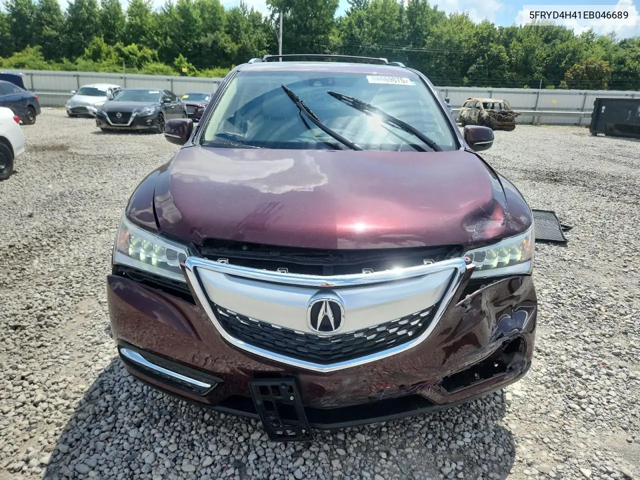 2014 Acura Mdx Technology VIN: 5FRYD4H41EB046689 Lot: 64669075