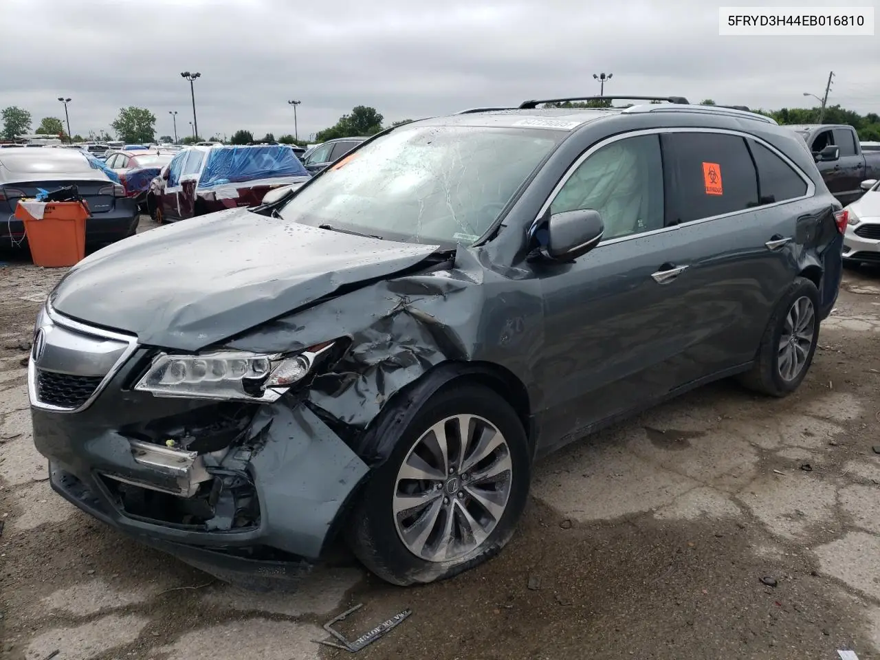 2014 Acura Mdx Technology VIN: 5FRYD3H44EB016810 Lot: 64729005