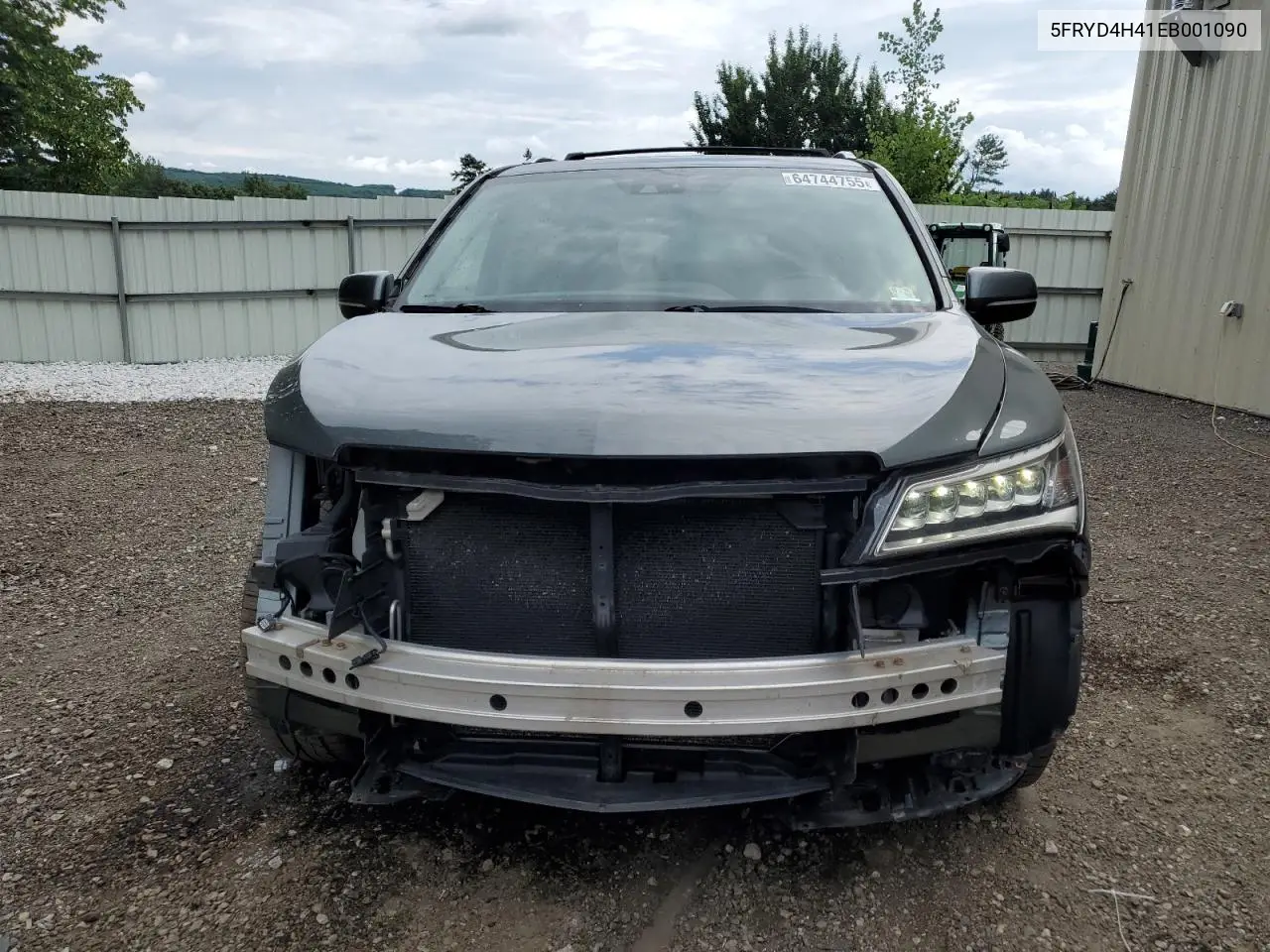 2014 Acura Mdx Technology VIN: 5FRYD4H41EB001090 Lot: 64744755