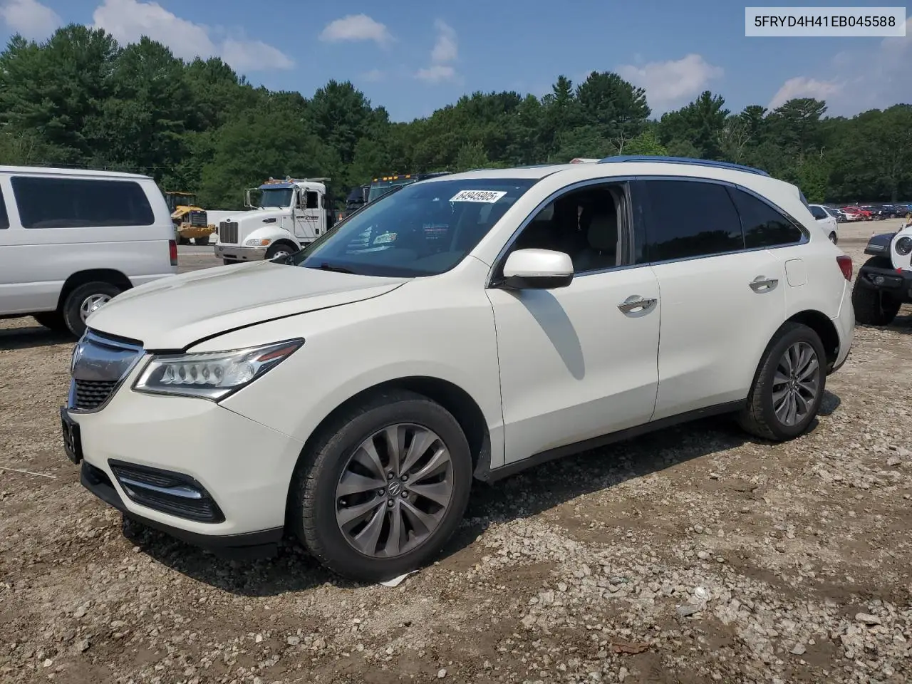2014 Acura Mdx Technology VIN: 5FRYD4H41EB045588 Lot: 64945905