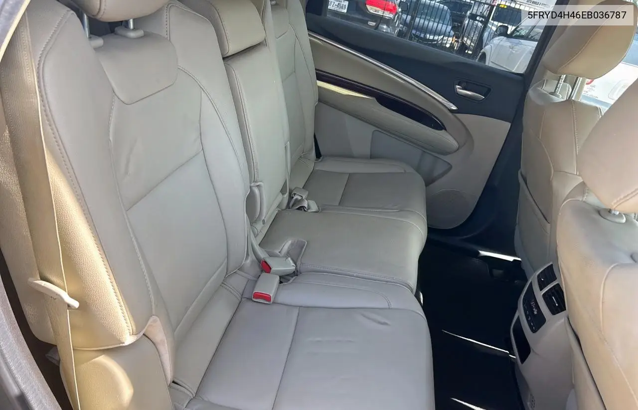2014 Acura Mdx Technology VIN: 5FRYD4H46EB036787 Lot: 65081735
