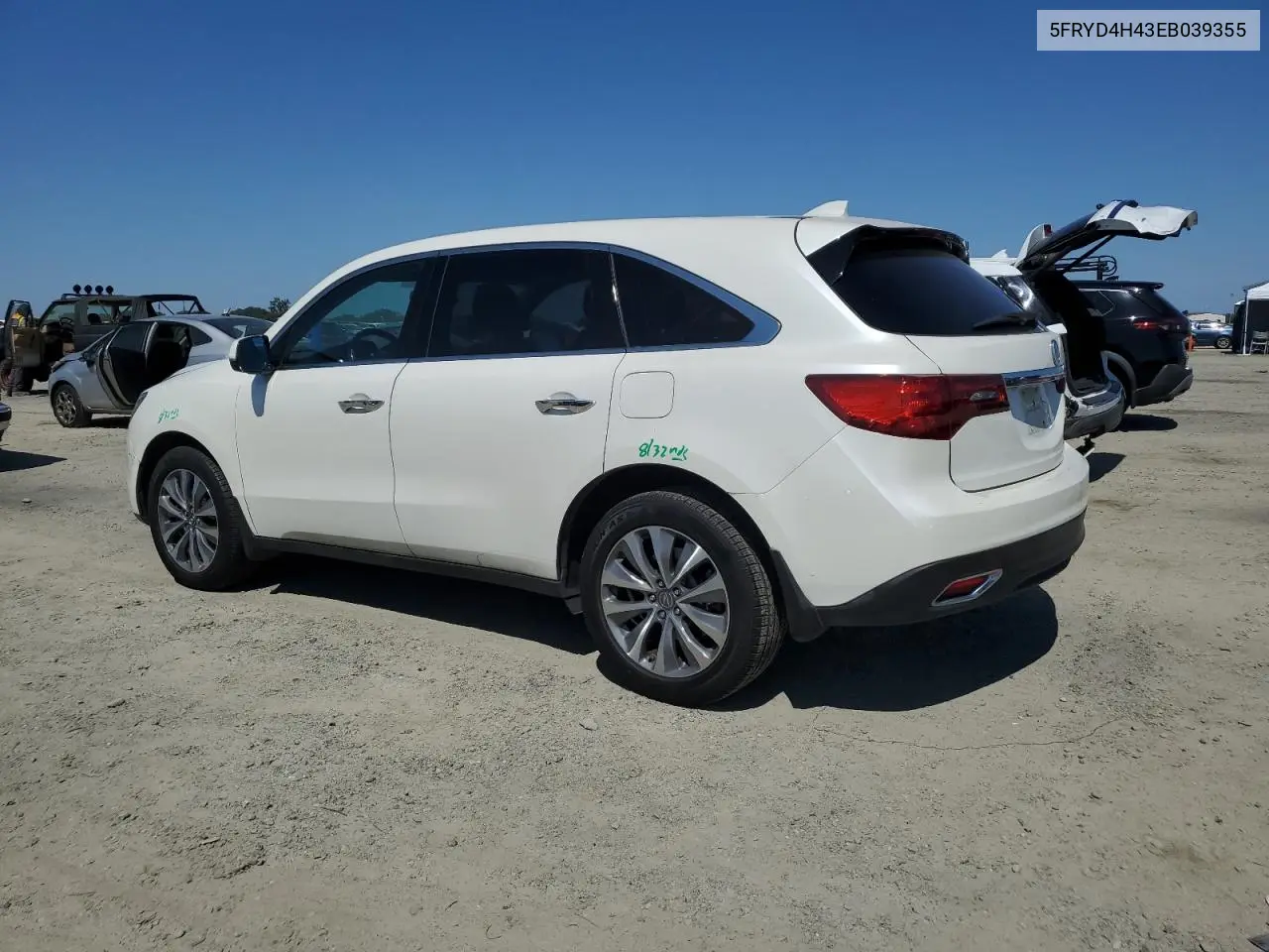 2014 Acura Mdx Technology VIN: 5FRYD4H43EB039355 Lot: 65258025