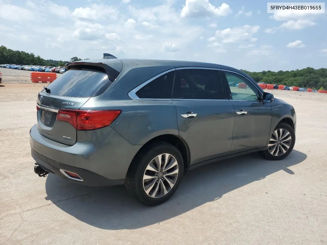 2014 Acura Mdx Technology VIN: 5FRYD4H43EB019655 Lot: 65515215