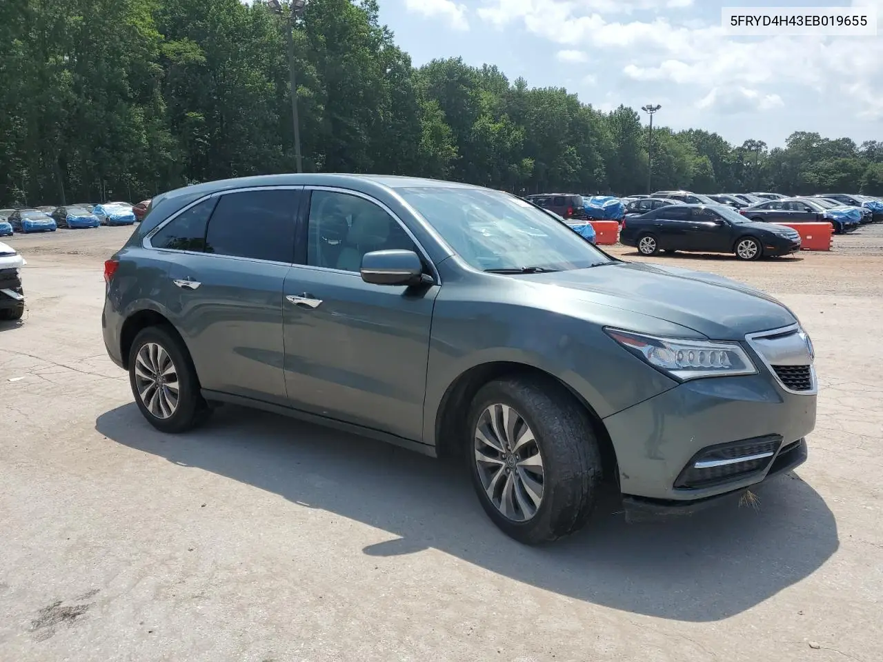 2014 Acura Mdx Technology VIN: 5FRYD4H43EB019655 Lot: 65515215