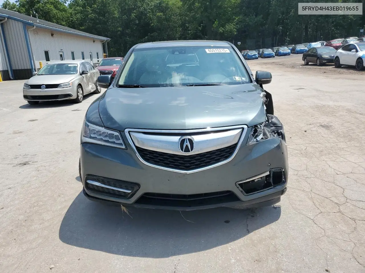 2014 Acura Mdx Technology VIN: 5FRYD4H43EB019655 Lot: 65515215