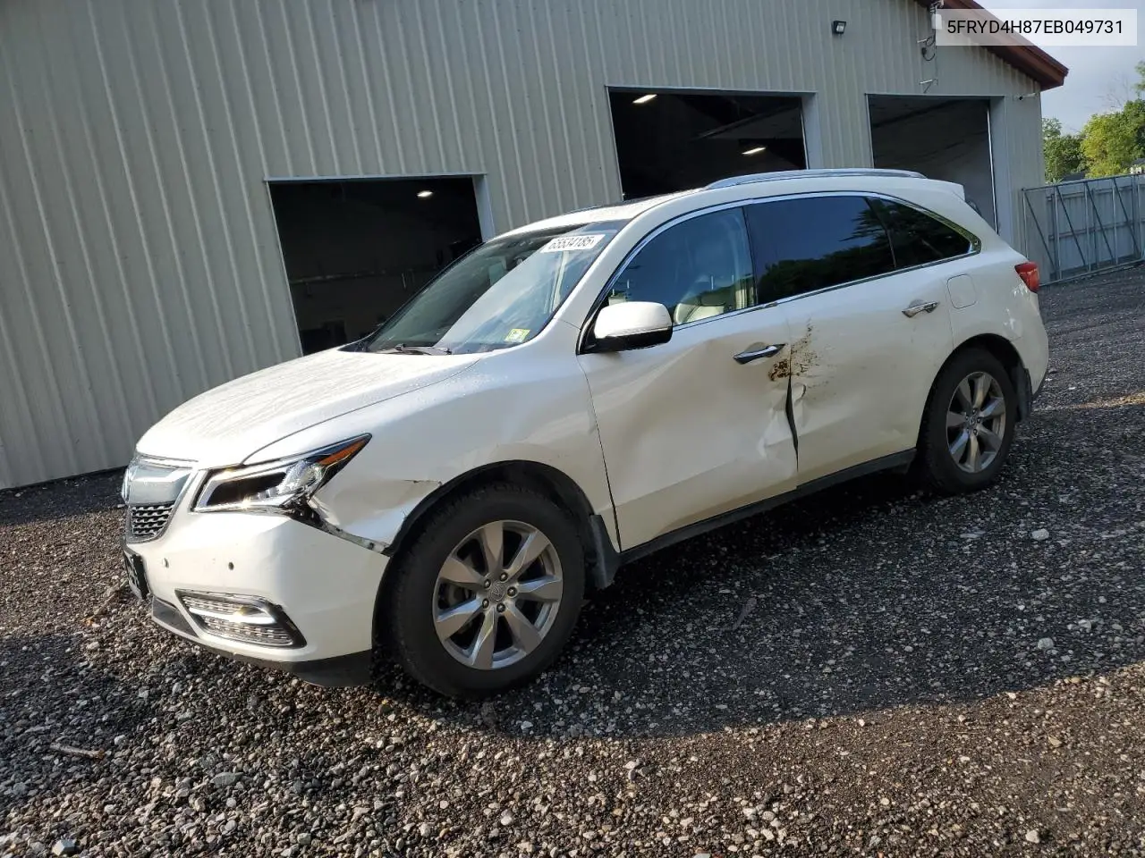 2014 Acura Mdx Advance VIN: 5FRYD4H87EB049731 Lot: 65534185